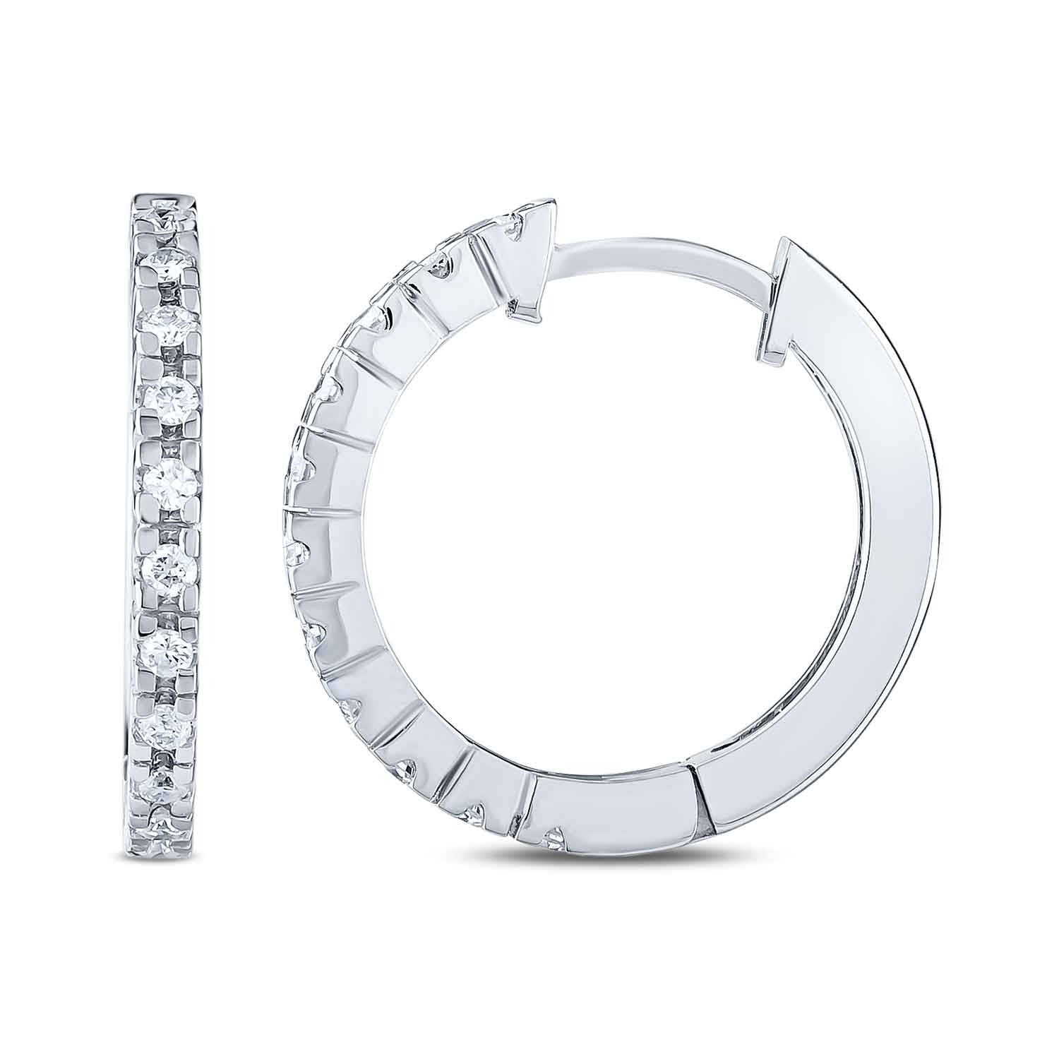 0.25 Karat Pırlanta Taşlı Halka Küpe